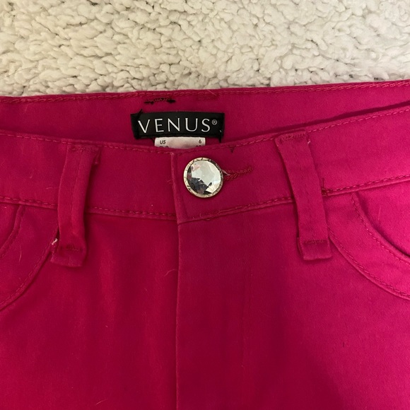 Hot Pink Jean Skirt - Picture 2 of 3